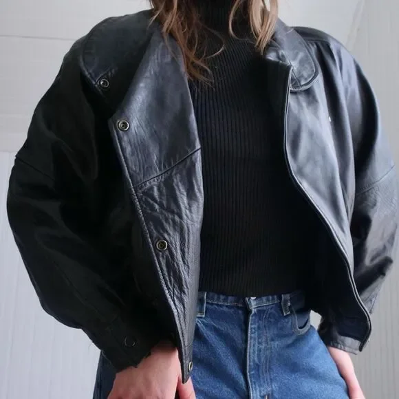 Vintage 90s leather jacket - Picture 3 of 8
